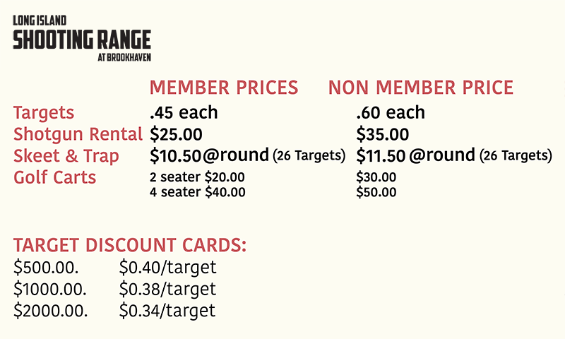 Long Island Shooting Range At Brookhaven Membership Prices