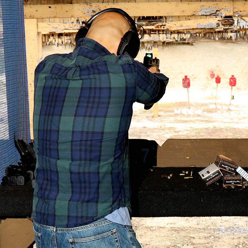 Pistol Range with Steel Plates Long Island Shooting Range Brookhaven NY