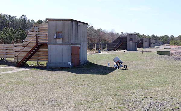Clay Shooting Stands at The Long Island Shooting Range at Brookhaven NY
